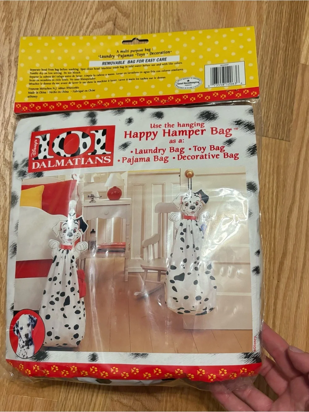 101 Dalmatians Happy Hamper Bag New Garment Bag Kids Room Decor
